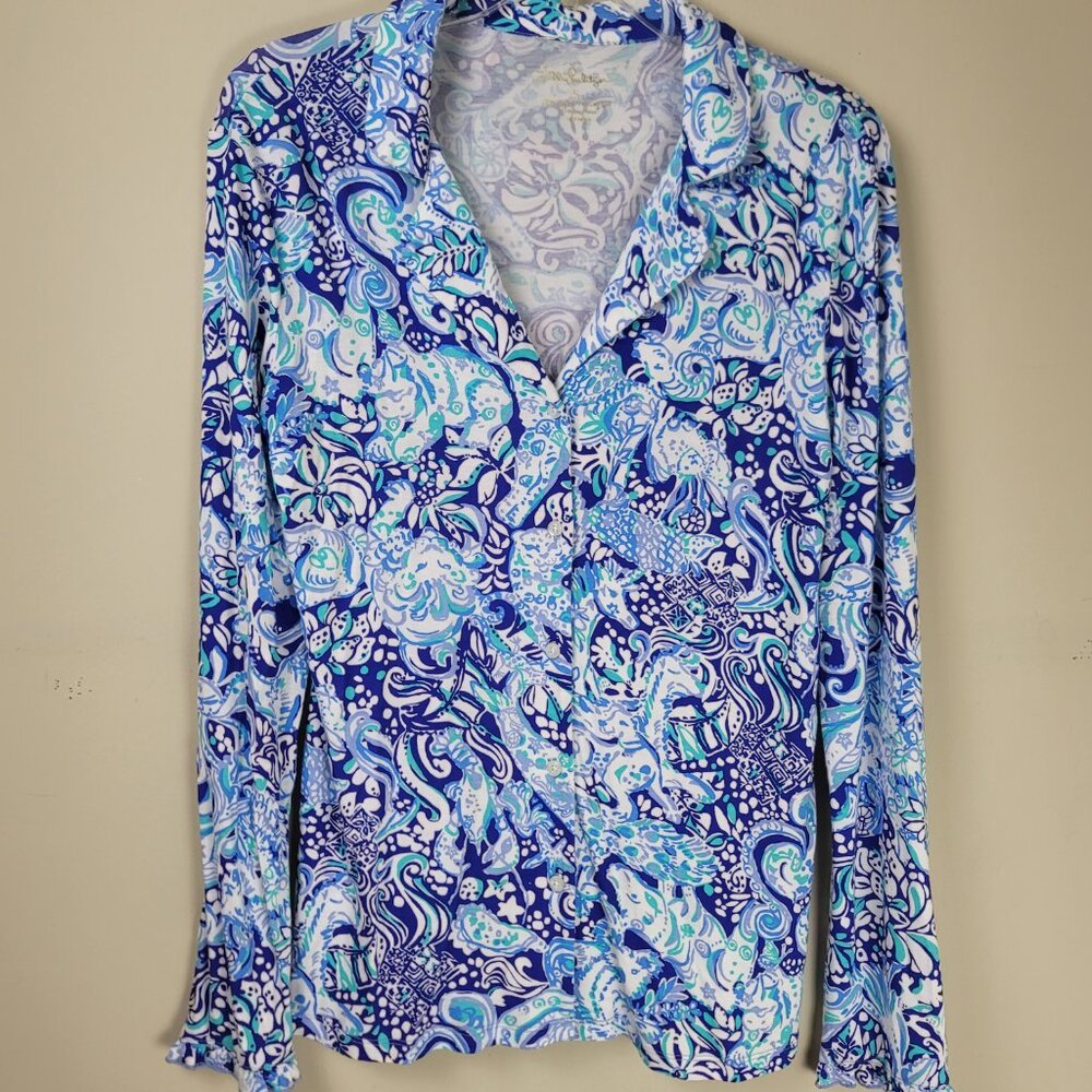 Lilly Pulitzer & Kate Spade Pajama Shirt Bundle Women's Sm Loungewear - Picture 4 of 15